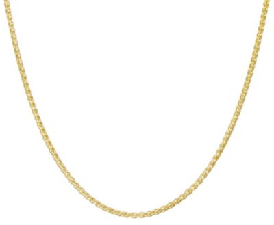 Jordan Blue NYC Sterling Silver Italian Wheat Chain Necklace, Yellow, 20 in