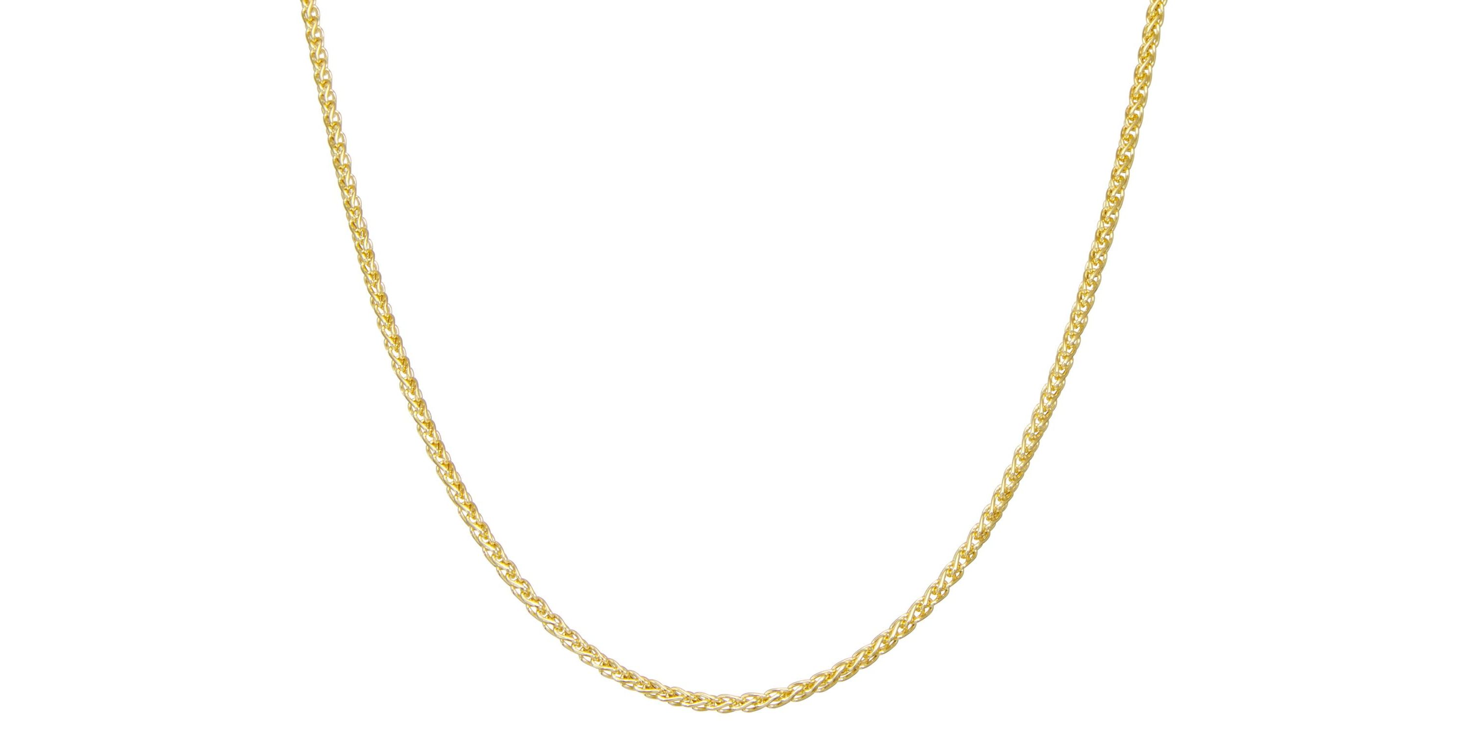 Sterling Silver Italian Wheat Chain Necklace