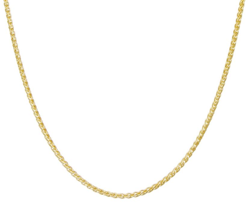 Sterling Silver Italian Wheat Chain Necklace