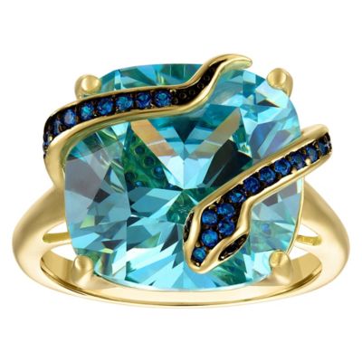 Jordan Blue NYC Sterling Silver Blue Topaz Snake Ring, 9