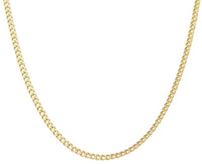 Jordan Blue NYC Sterling Silver Curb Chain Necklace, Yellow, 22 in