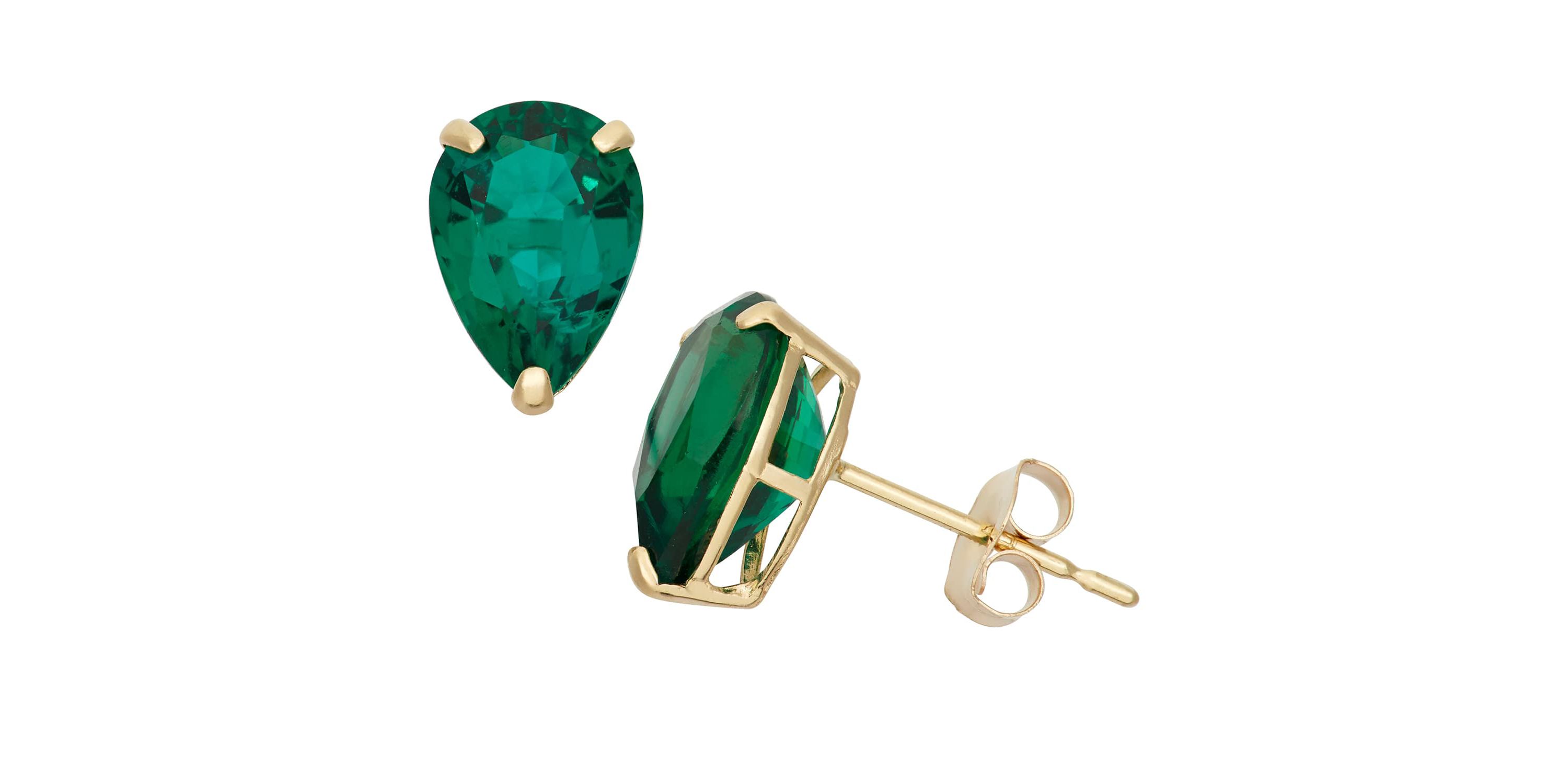 10Kt Gold Mystic Blue Topaz Pear Cut Stud Earrings