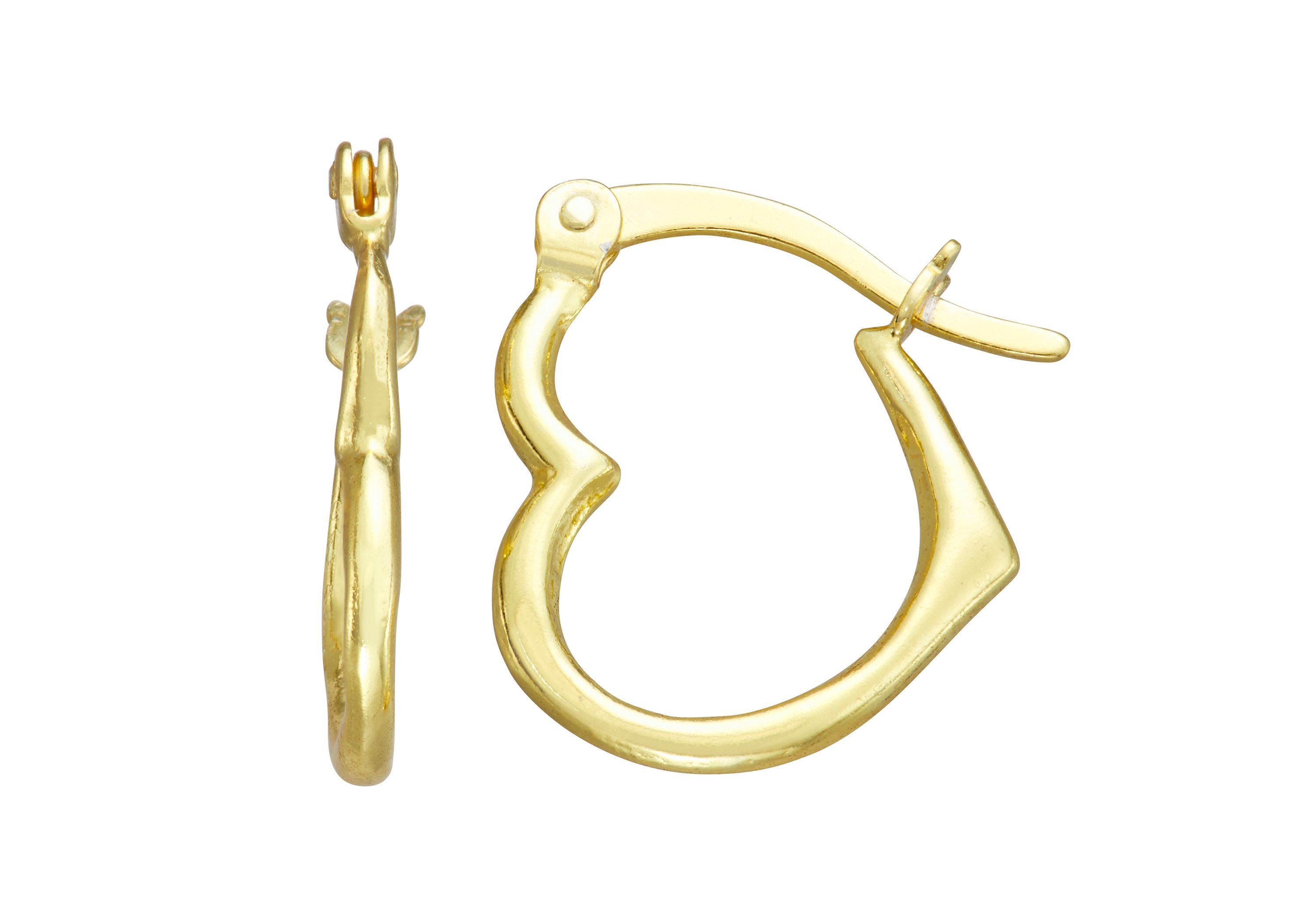 Sterling Silver Heart Hoop Earring