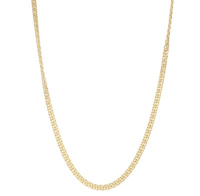 Jordan Blue NYC Sterling Silver Cuban Curb Chain Necklace, Yellow, 22 in
