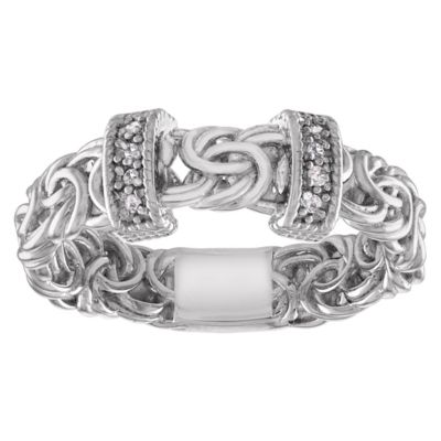 Jordan Blue NYC Sterling Silver Diamond Ring, White, 9