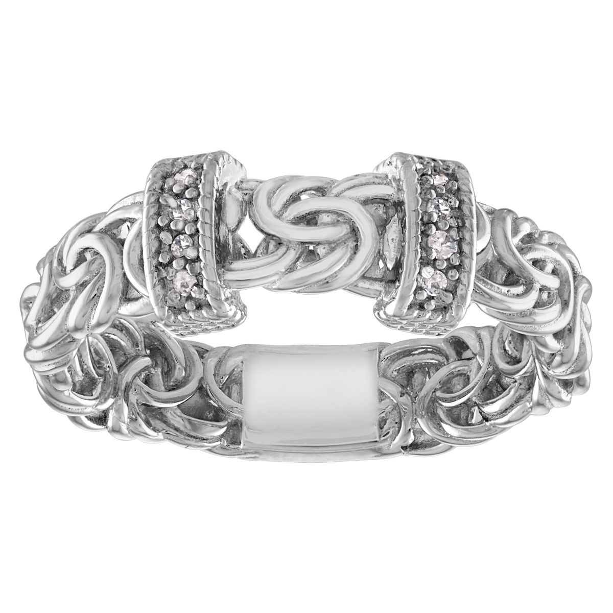 Sterling Silver Diamond Ring