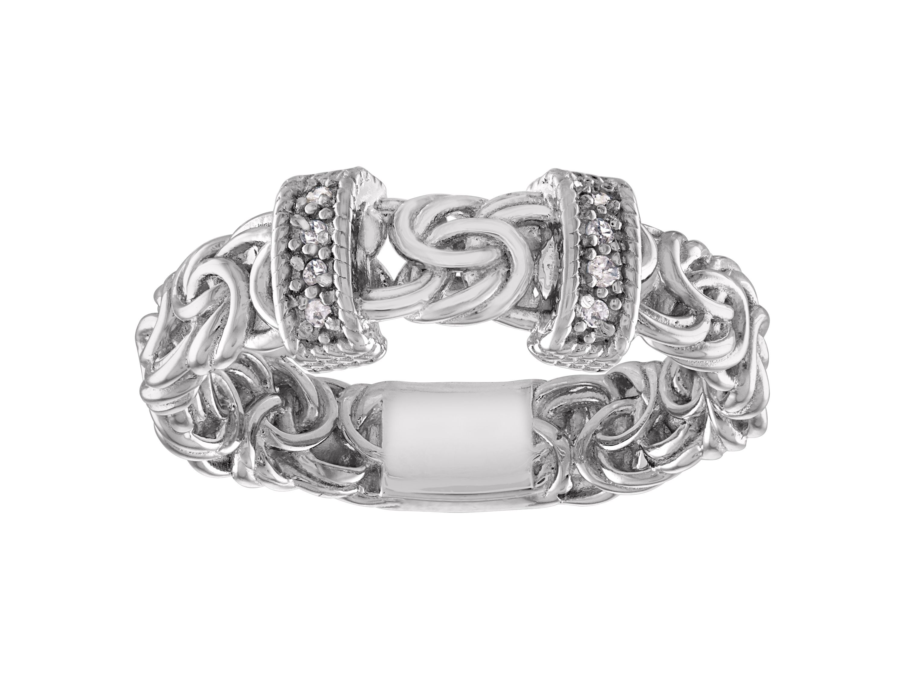 Sterling Silver Diamond Ring