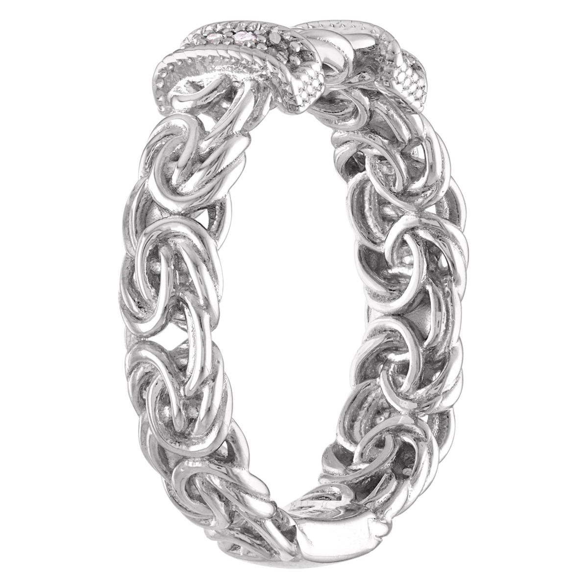 Sterling Silver Diamond Ring