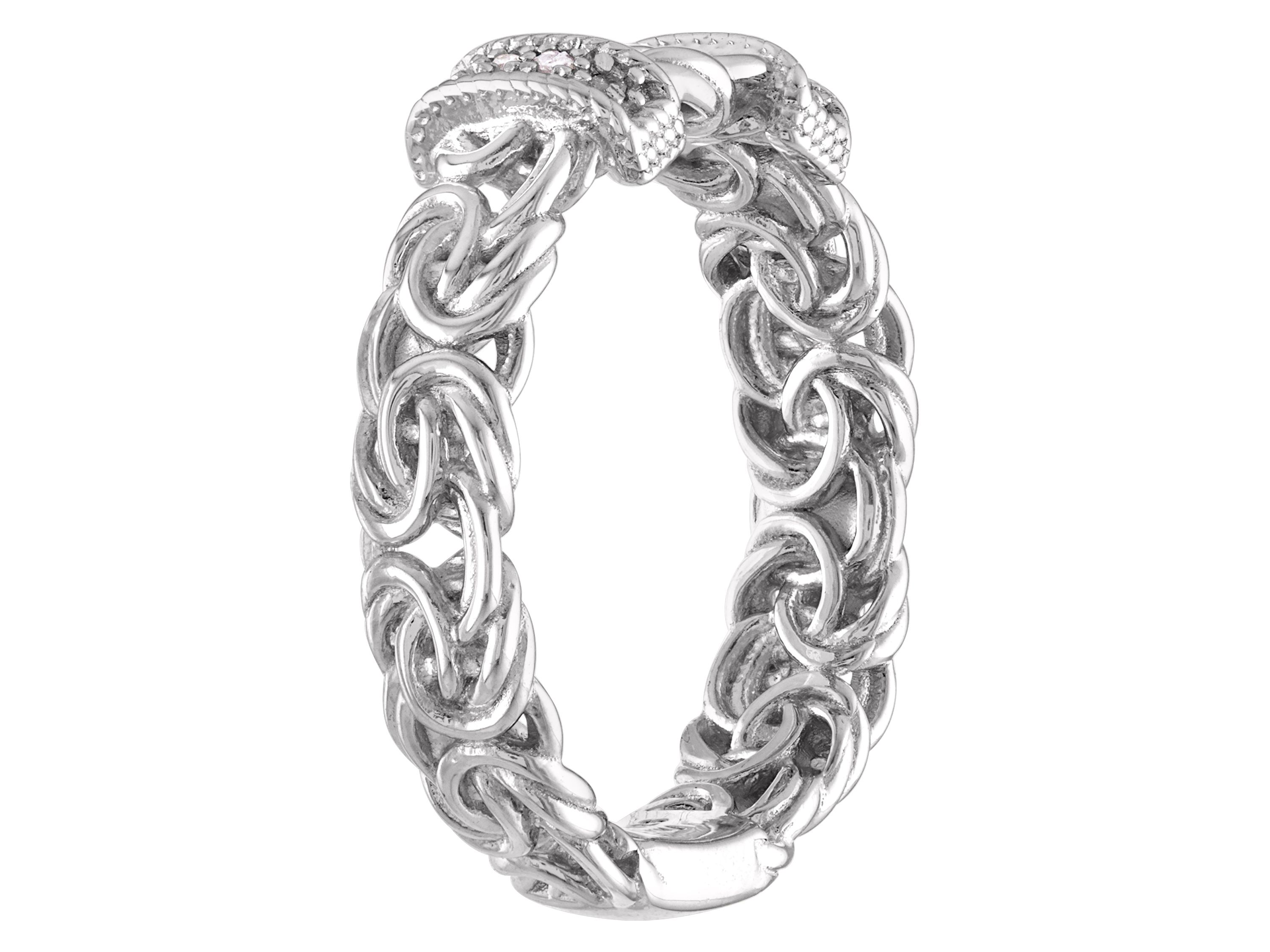 Sterling Silver Diamond Ring