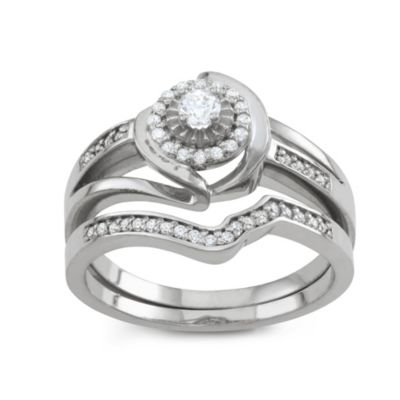 Jordan Blue NYC Sterling Silver Diamond Ring, White, 7