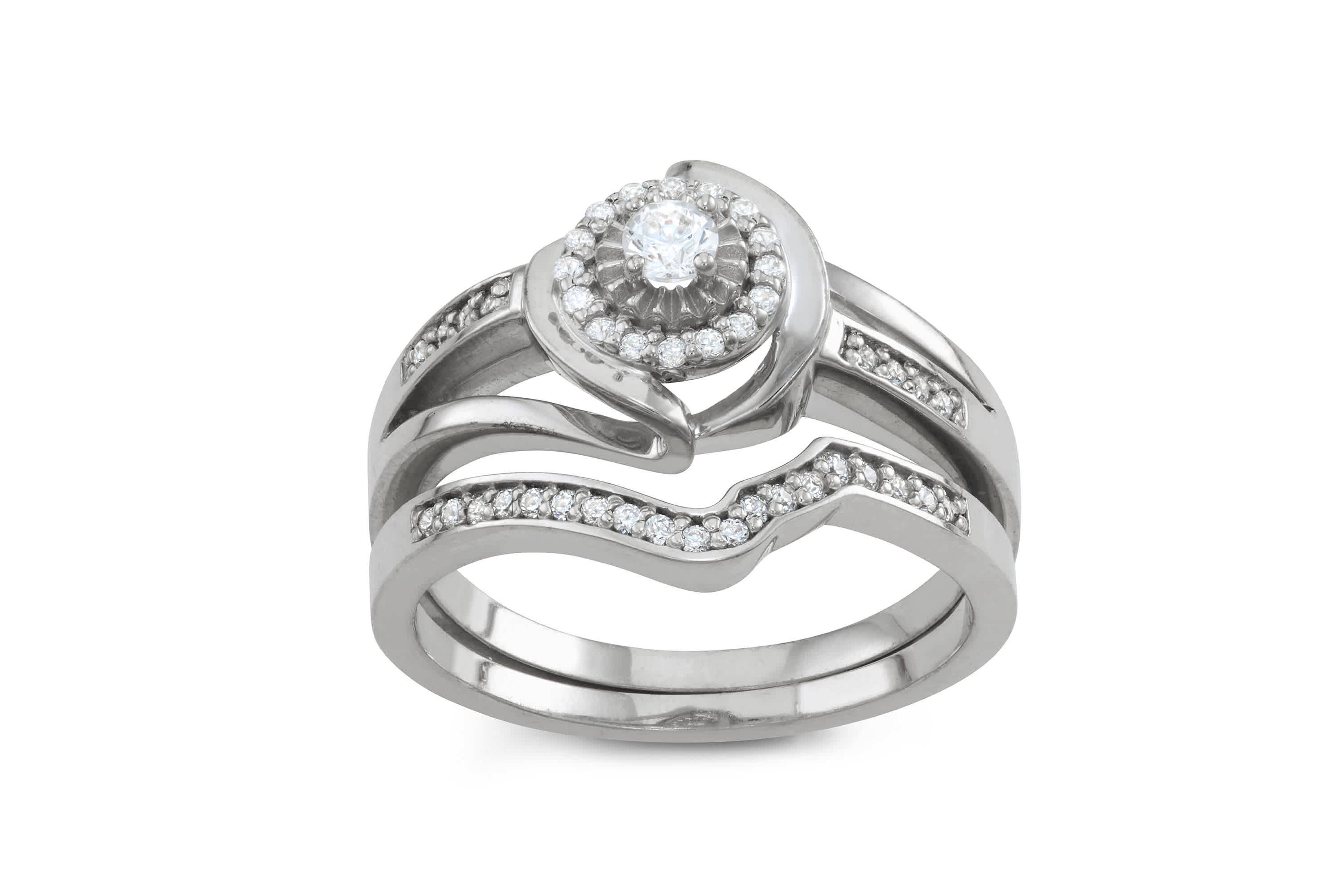 Sterling Silver Diamond Ring