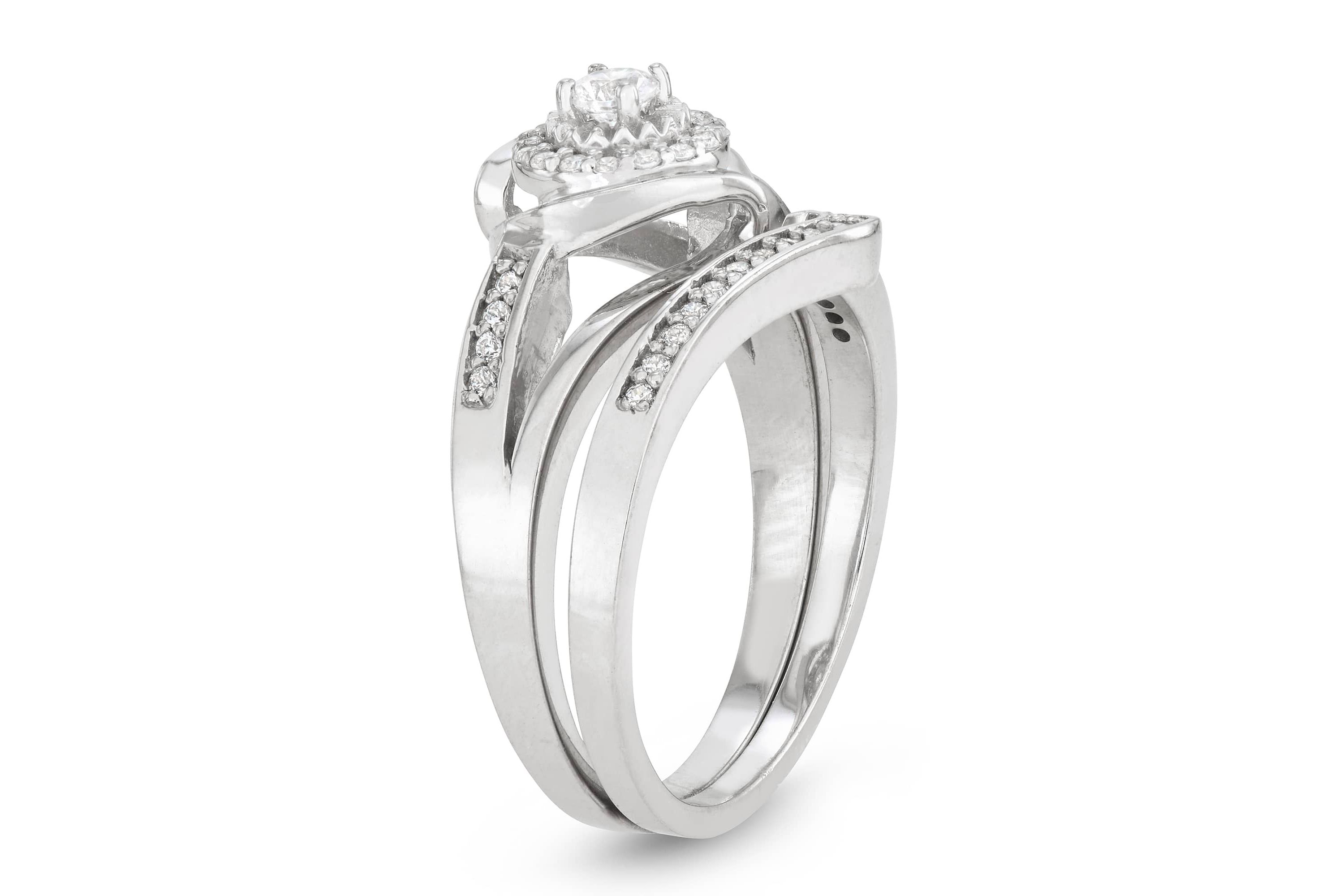 Sterling Silver Diamond Ring