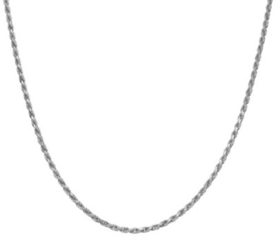 Jordan Blue NYC Sterling Silver 3.75mm Rope Chain Necklace, White, 18 in