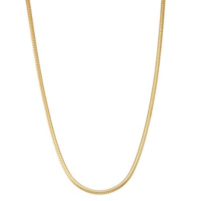 Jordan Blue NYC Sterling Silver 2.5mm Snake Chain Necklace, Yellow, 24 in