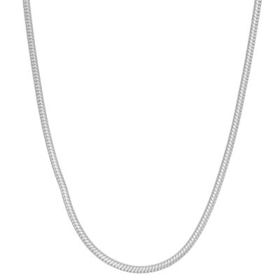Jordan Blue NYC Sterling Silver 1.6mm Snake Chain Necklace, White