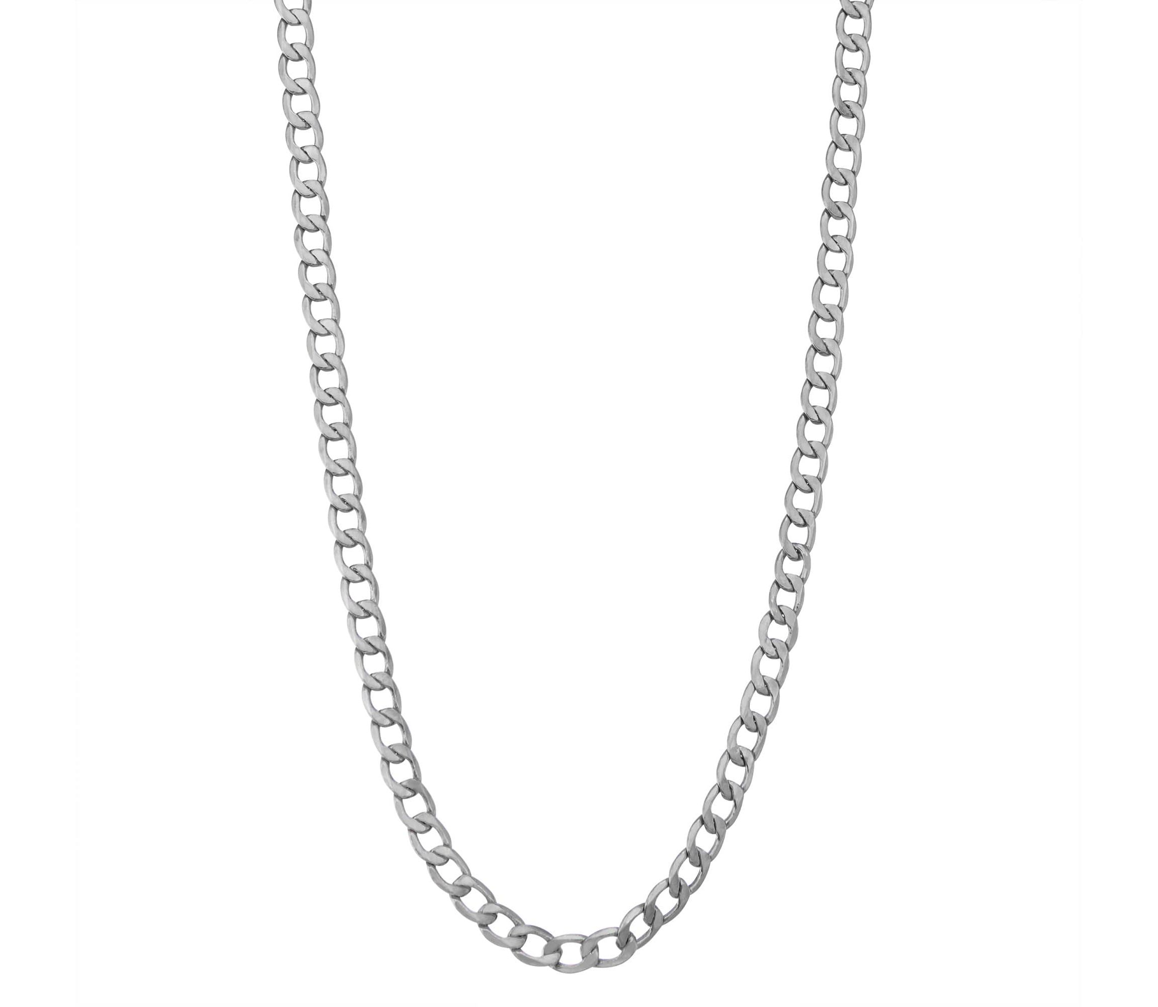 14Kt Gold Mens 5.2mm Curb Chain Necklace
