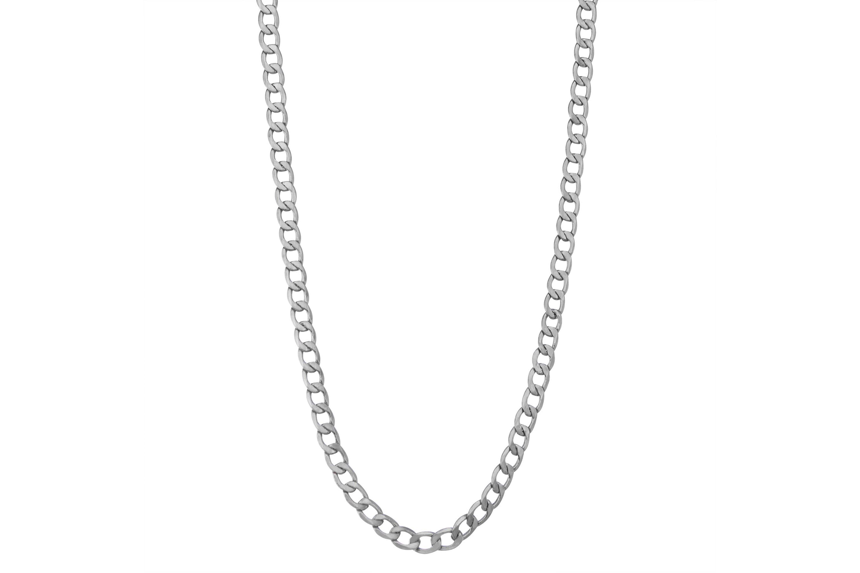 14Kt Gold Mens 5.2mm Curb Chain Necklace