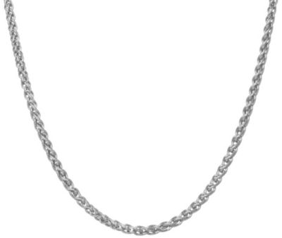 Jordan Blue NYC Sterling Silver Italian Men's Wheat Chain Necklace, White, 22 in