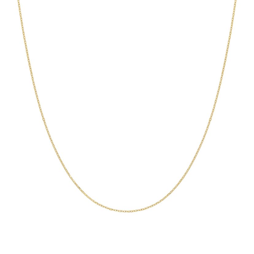 14Kt Gold 0.9mm Cable Pendant Chain Necklace