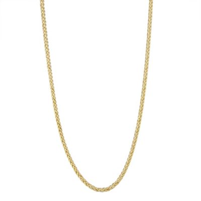 Jordan Blue NYC 14KT Gold Men's 3.2mm Round Wheat Chain Necklace, 18 in