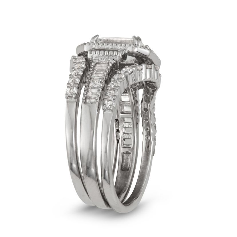 Lab Created Sterling Silver Created White Sapphire 5 Pc Stackable Ring