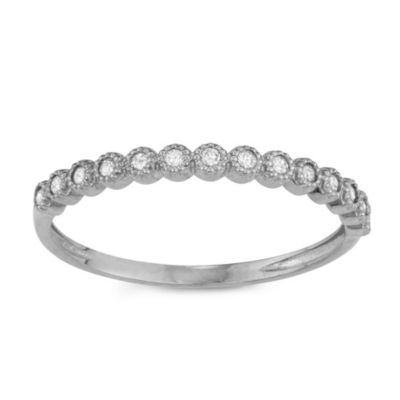 Jordan Blue NYC 10Kt White Gold 1/7 Cttw Diamond Band Ring, 6
