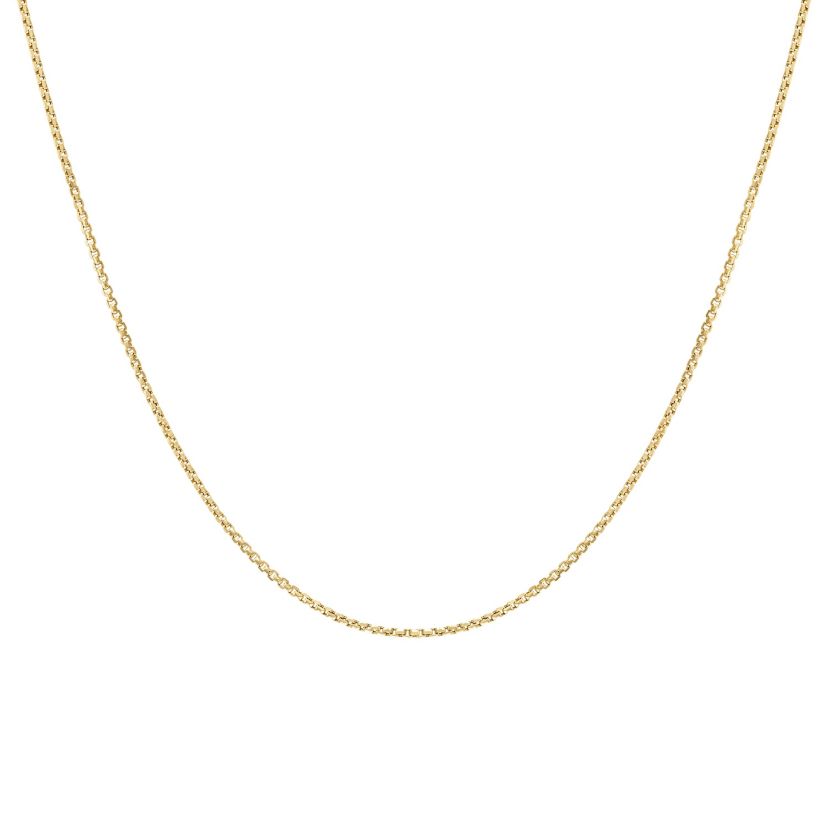 14Kt Gold Mens 1.3mm Box Chain Necklace