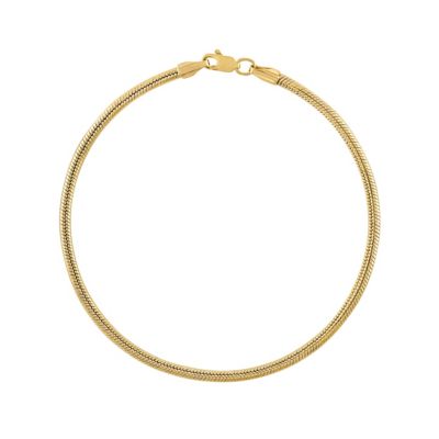 Jordan Blue NYC 10KT Gold Men's 2.4mm Snake Chain Bracelet, 8.5 in