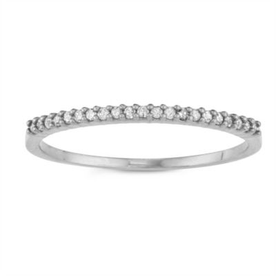 Jordan Blue NYC 10Kt White Gold 1/10 Cttw Diamond Band Ring, 9