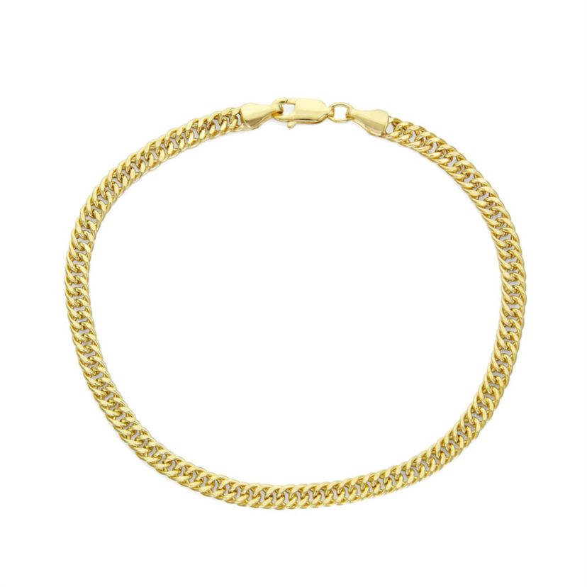 10Kt 4.3mm Curb Chain Bracelet