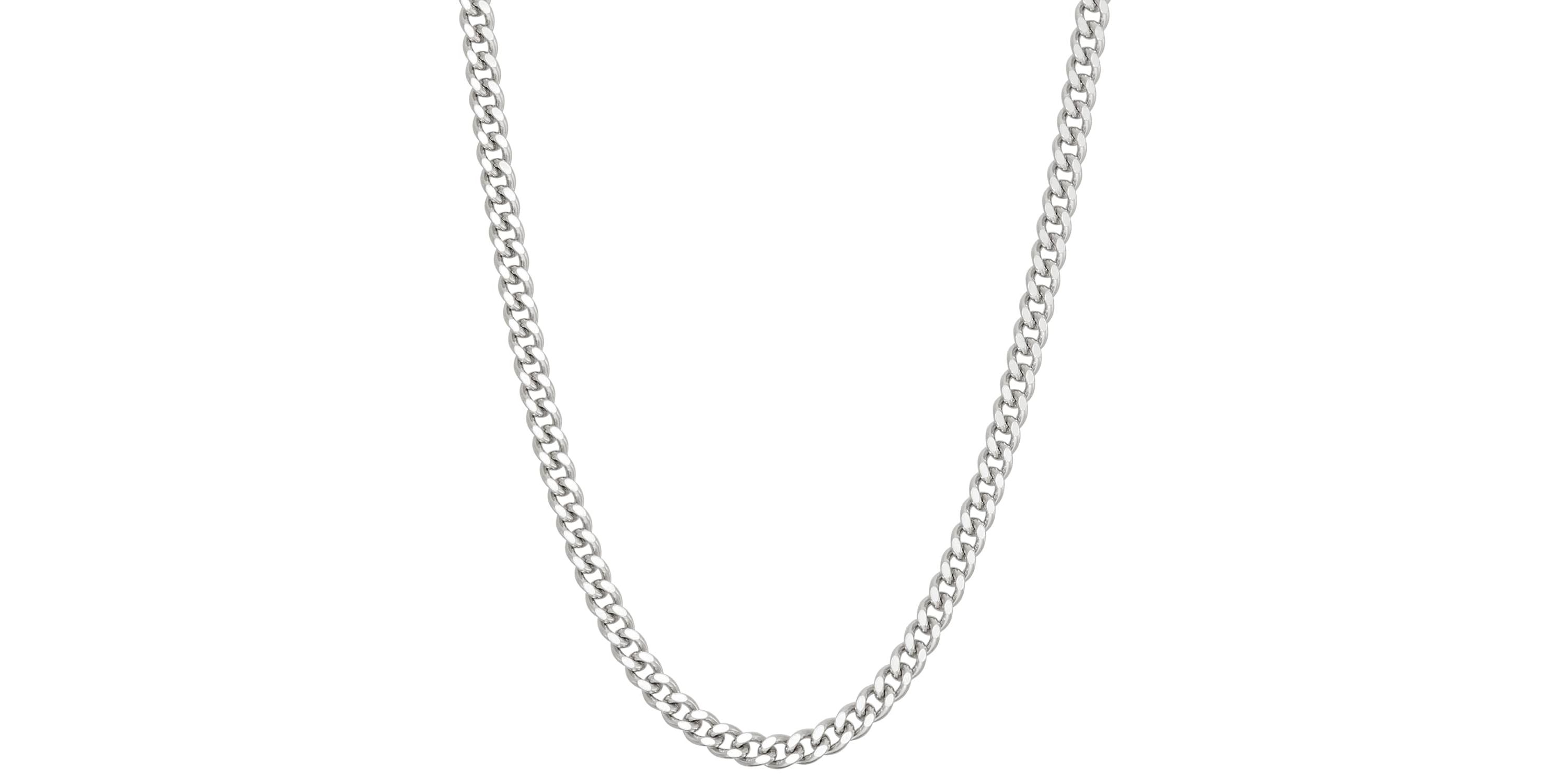 Sterling Silver Curb Chain Necklace