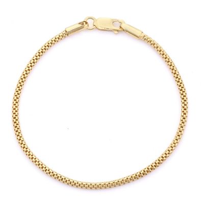 Jordan Blue NYC Sterling Silver Popcorn Chain Bracelet, Yellow, 7.25 in