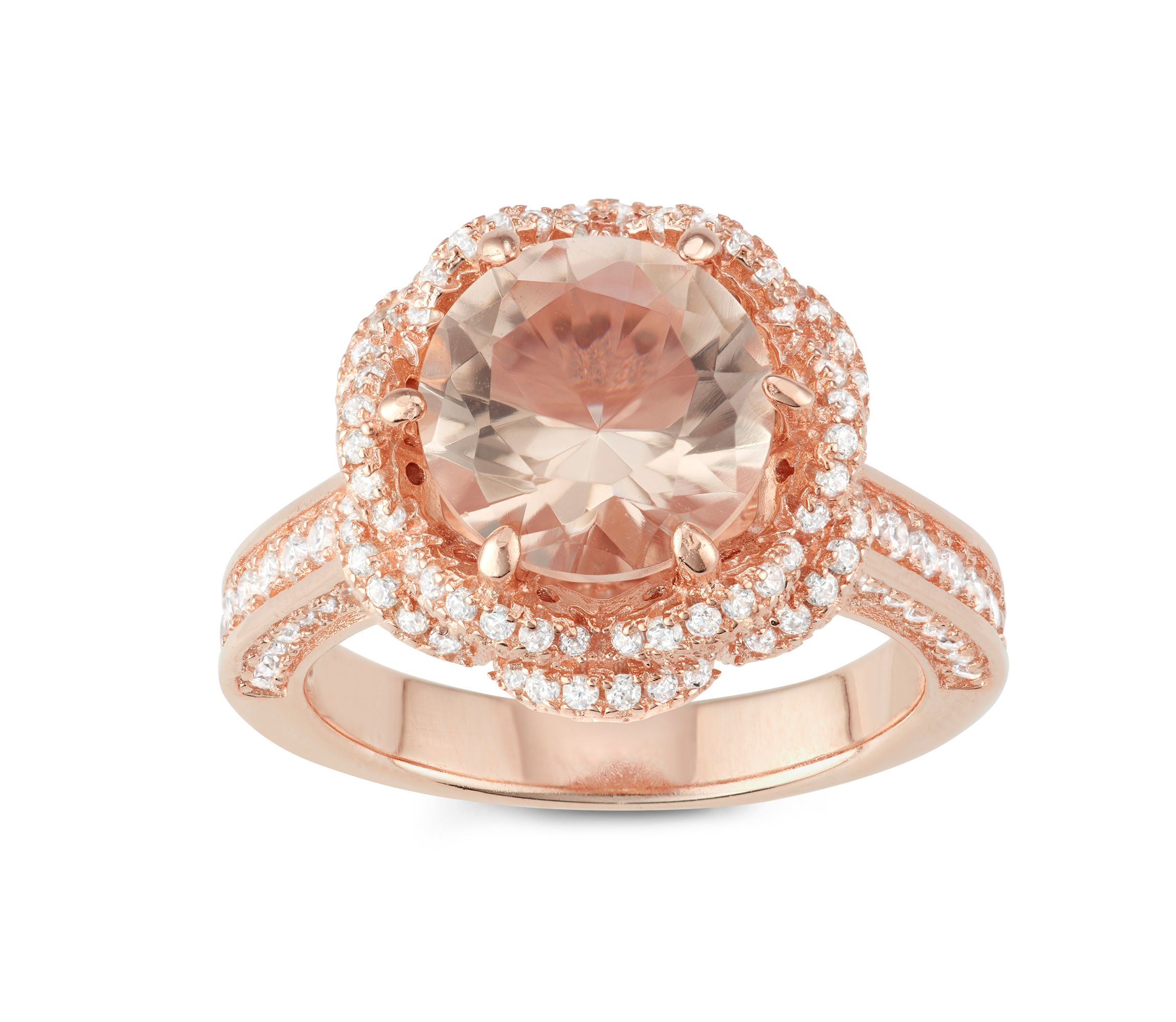 Lab Created Sterling Silver Simulated Morganite Ring