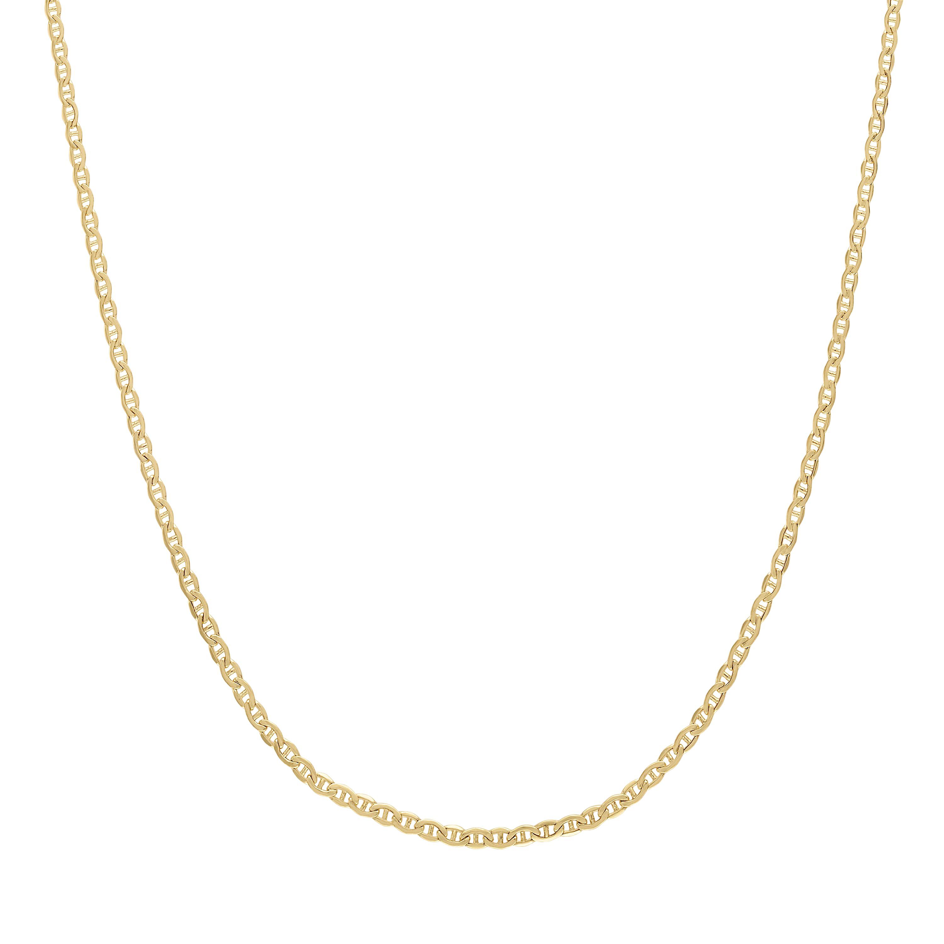 14Kt Gold 2.05mm Mariner Pendant Chain Necklace