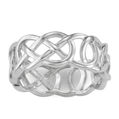 Jordan Blue NYC Sterling Silver Weave Ring, White, 9