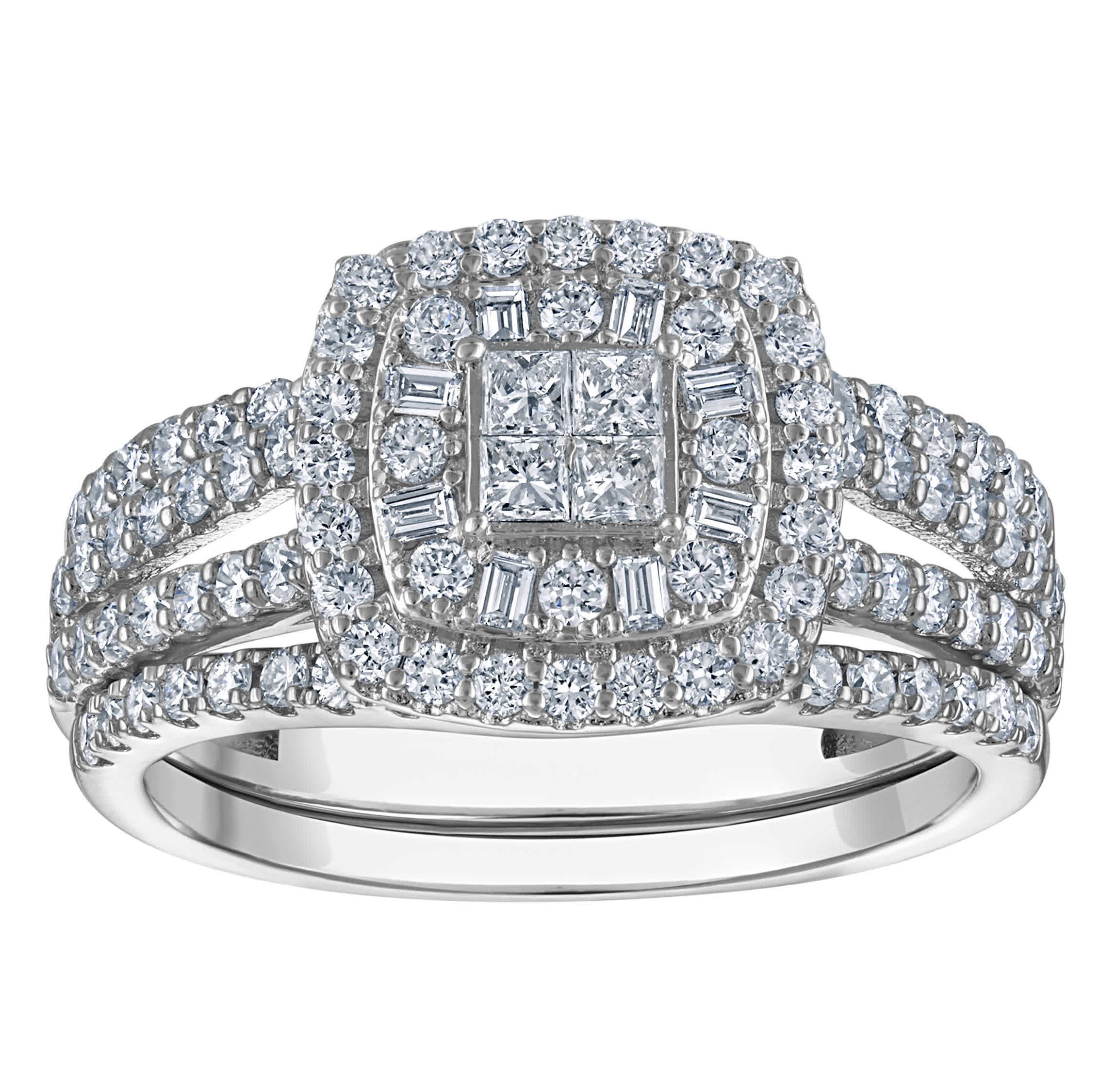 Lab Created Sterling Silver Lab Grown Diamond Statement Ring