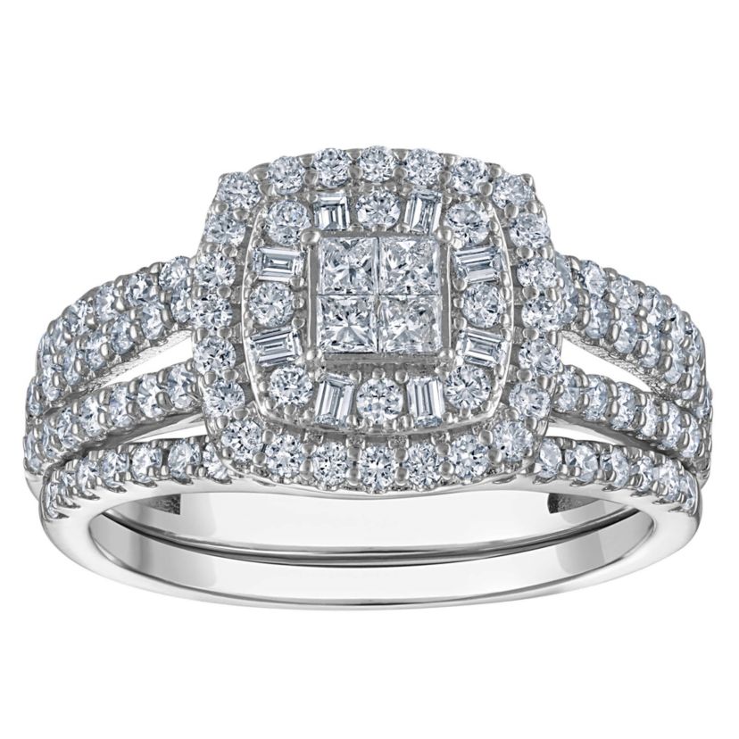 Lab Created Sterling Silver Lab Grown Diamond Statement Ring