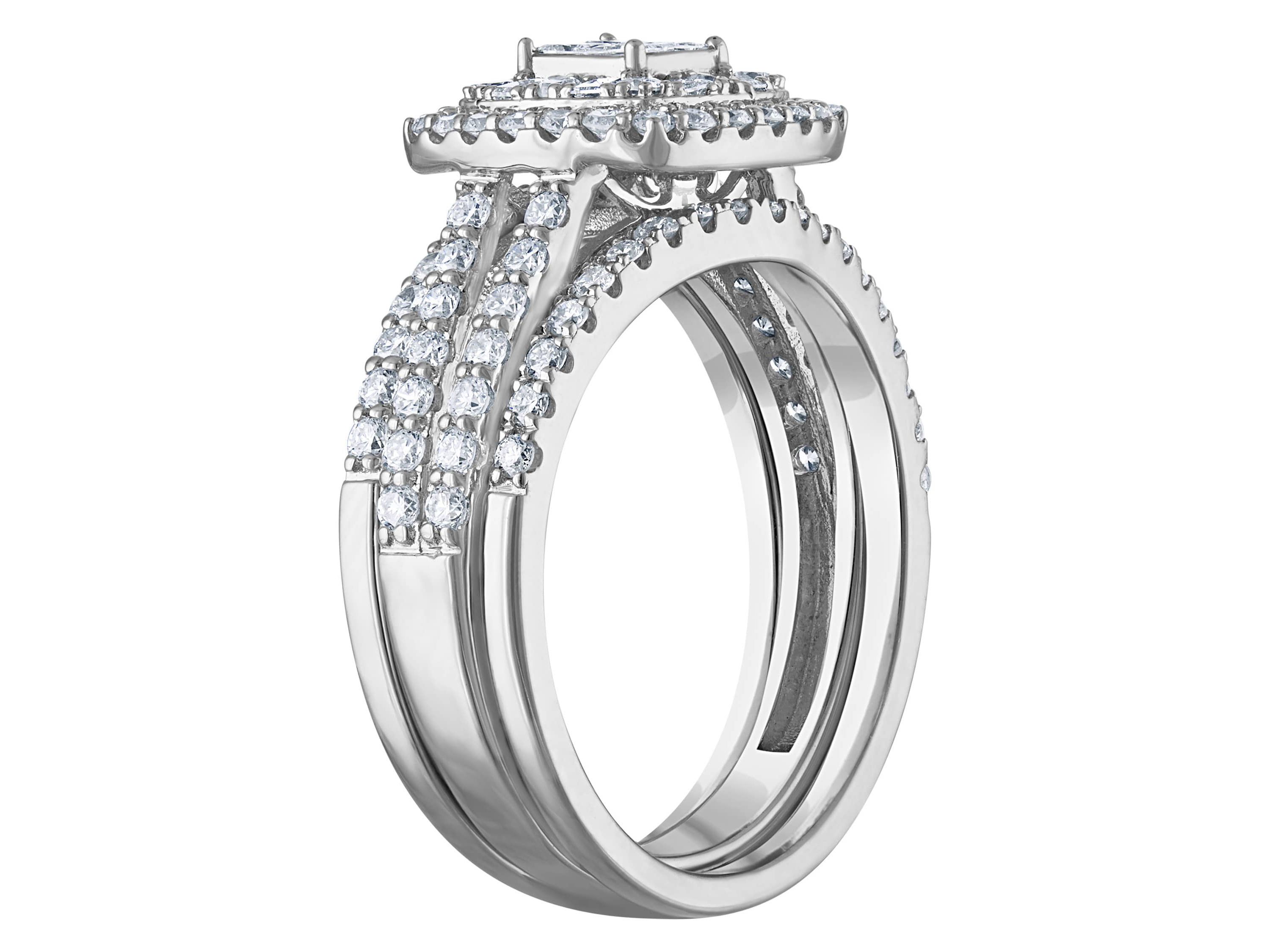 Lab Created Sterling Silver Lab Grown Diamond Statement Ring