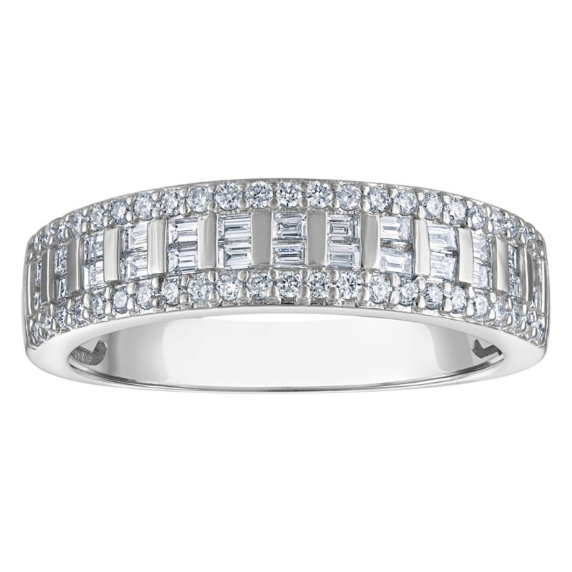 Lab Created Sterling Silver Lab Grown Diamond Statement Ring