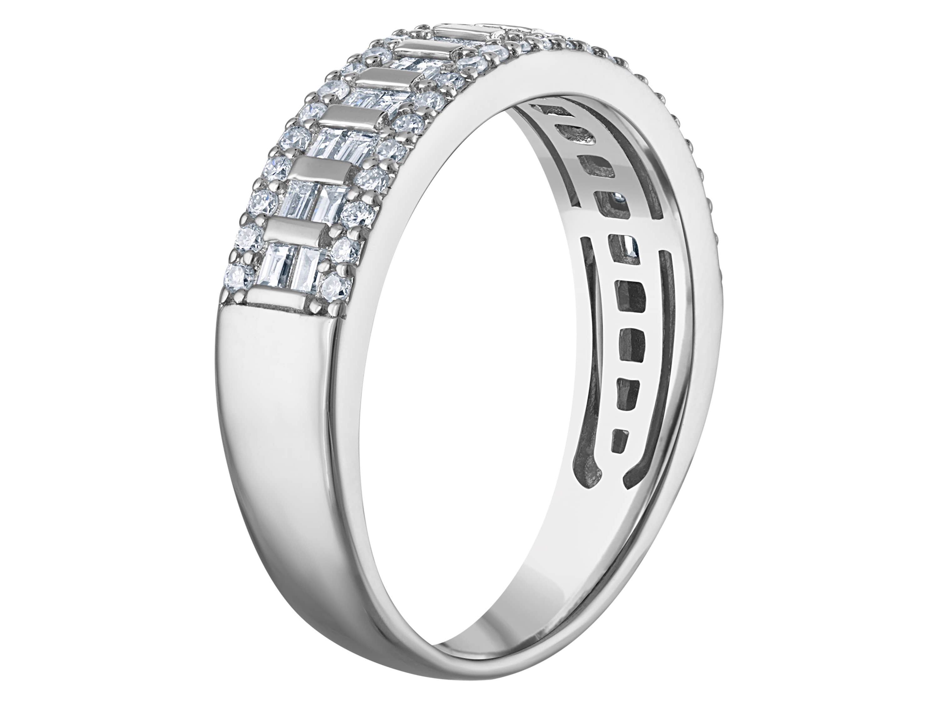 Lab Created Sterling Silver Lab Grown Diamond Statement Ring