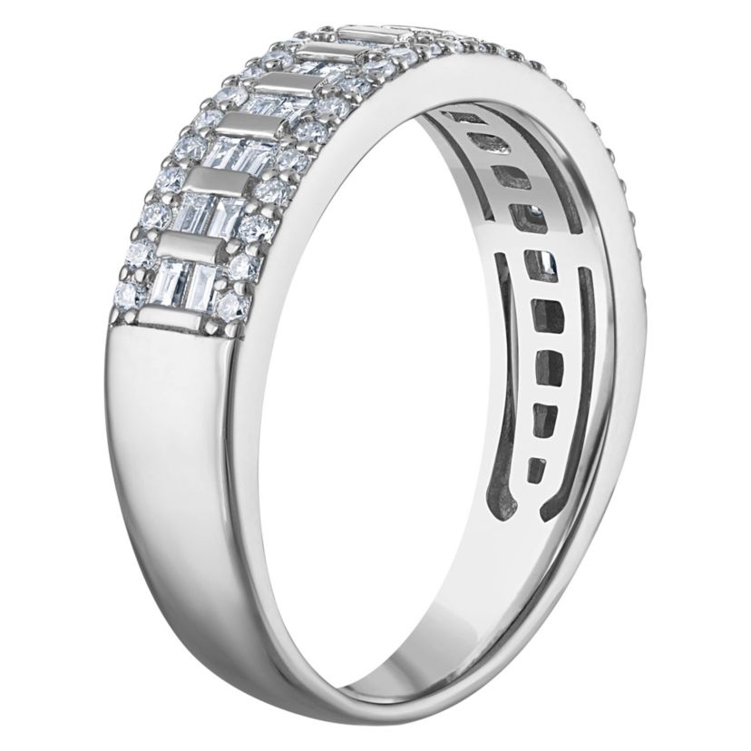 Lab Created Sterling Silver Lab Grown Diamond Statement Ring