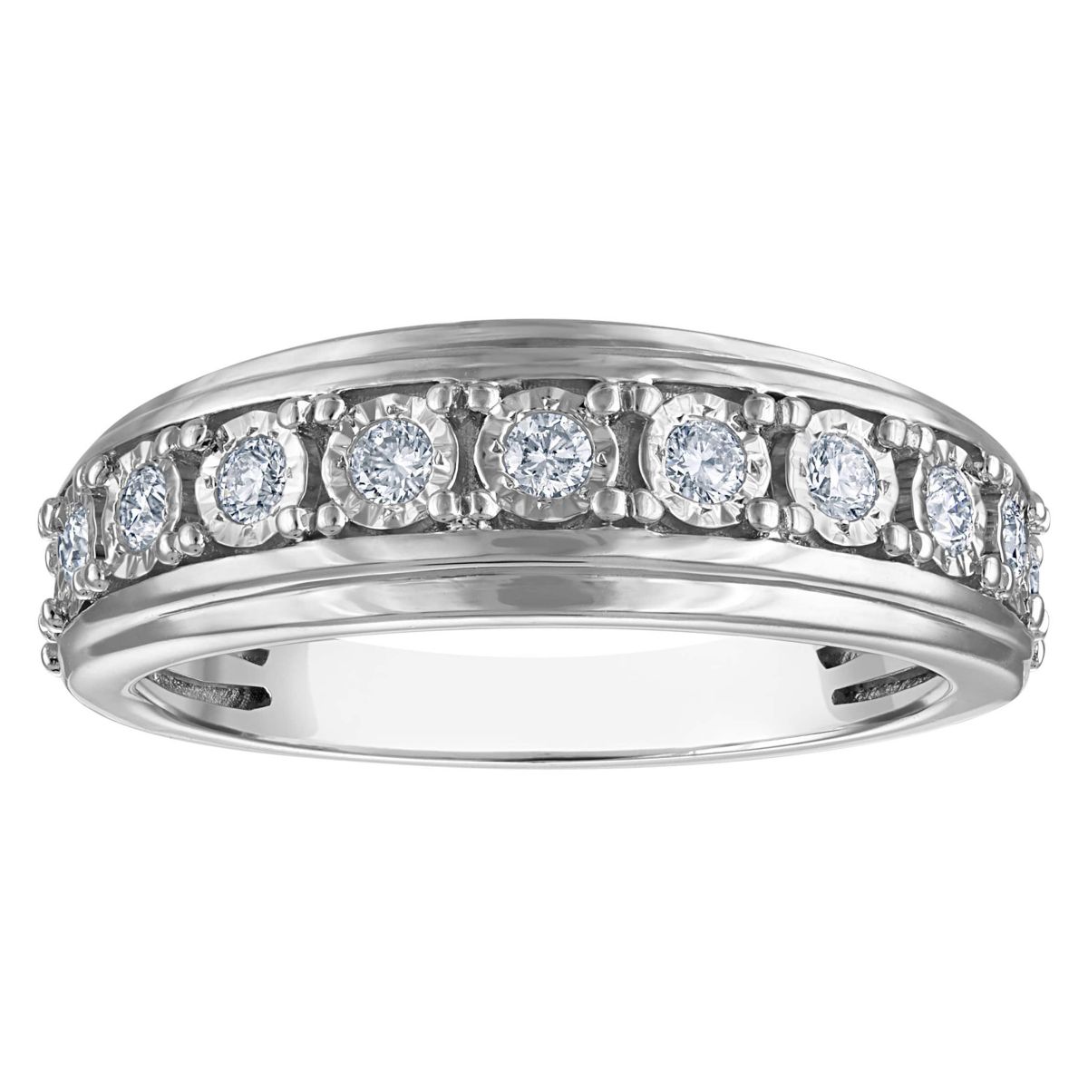 Lab Created Sterling Silver Lab Grown Diamond Statement Ring