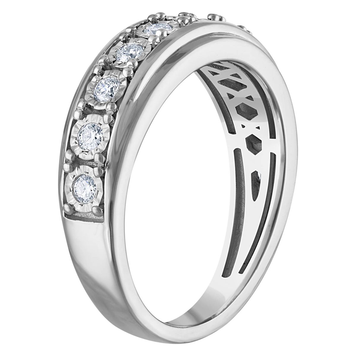 Lab Created Sterling Silver Lab Grown Diamond Statement Ring