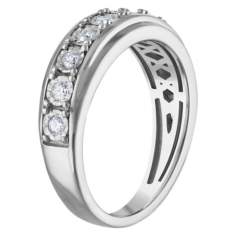 Lab Created Sterling Silver Lab Grown Diamond Statement Ring