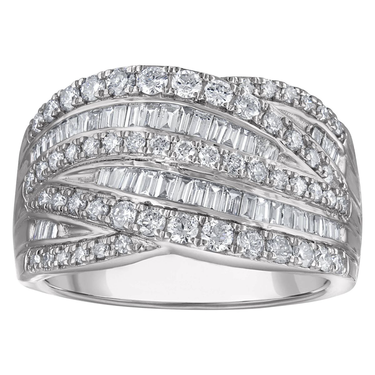 Lab Created Sterling Silver Lab Grown Diamond Statement Ring