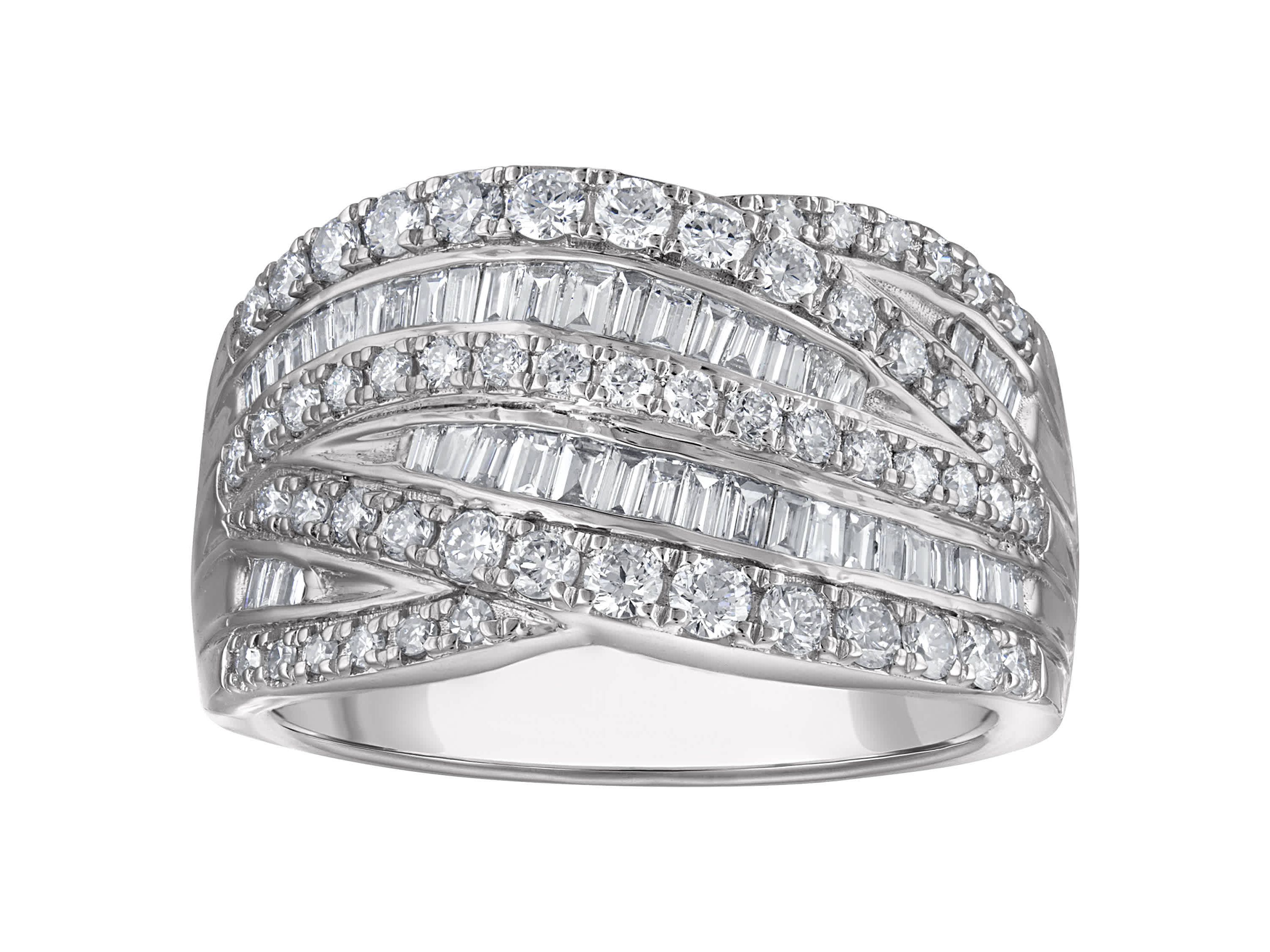Lab Created Sterling Silver Lab Grown Diamond Statement Ring