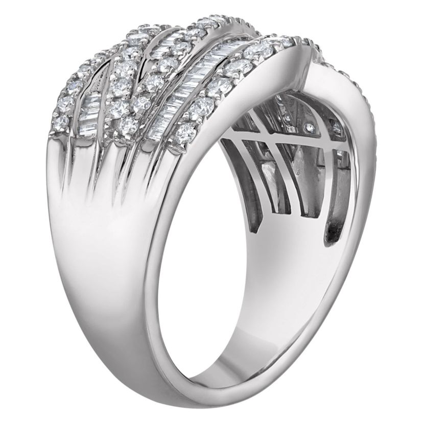 Lab Created Sterling Silver Lab Grown Diamond Statement Ring