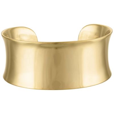 Jordan Blue NYC Gold Over Brass Cuff Bangle, Yellow, 7 in