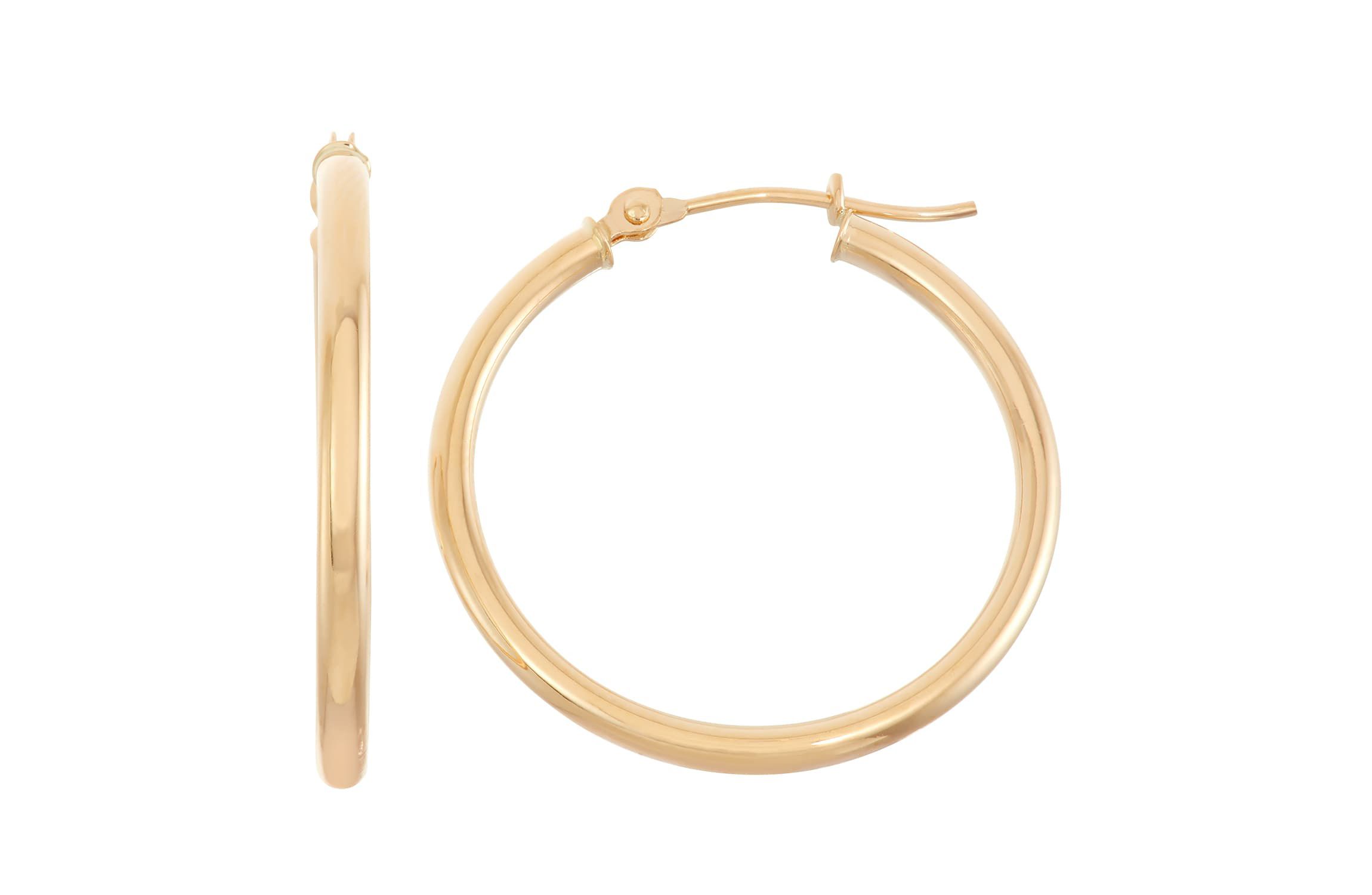 10Kt Gold 25mm Hoop Earrings