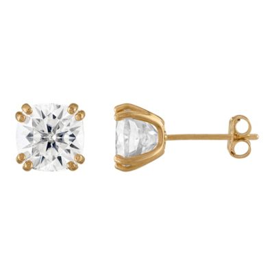 Jordan Blue NYC Lab Created 10K Gold Created Moissanite Earrings